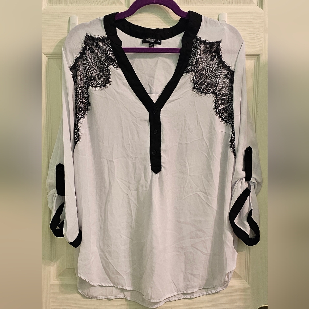Lace Accent Blouse